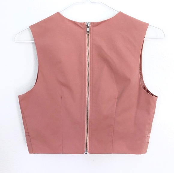 NASTY GAL Gathered Pink “Knot In Love” Crop Top - Picture 6 of 7